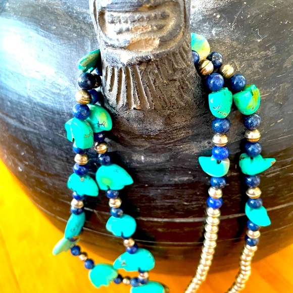 Lapis elephant necklace. - Picture 4 of 4